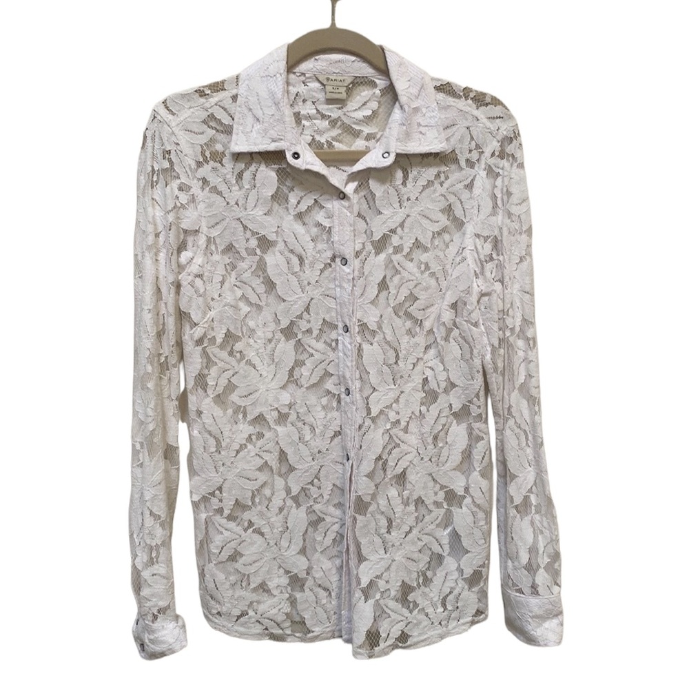 Ariat Pearl Button Lace Blouse